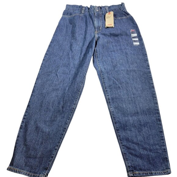 LEVIS Jeans Womens 31 High Waisted Tapered Dark Wash Blue 5-Pocket Mom Tags - Picture 1 of 9